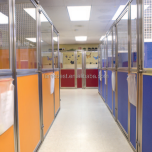 Inside Giant Stainless Steel Dog Kennels with Glass Door High Quality Animal Shelter