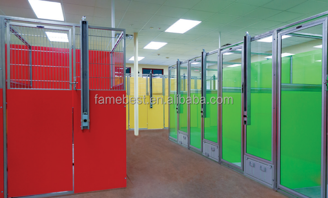 Inside Giant Stainless Steel Dog Kennels with Glass Door High Quality Animal Shelter