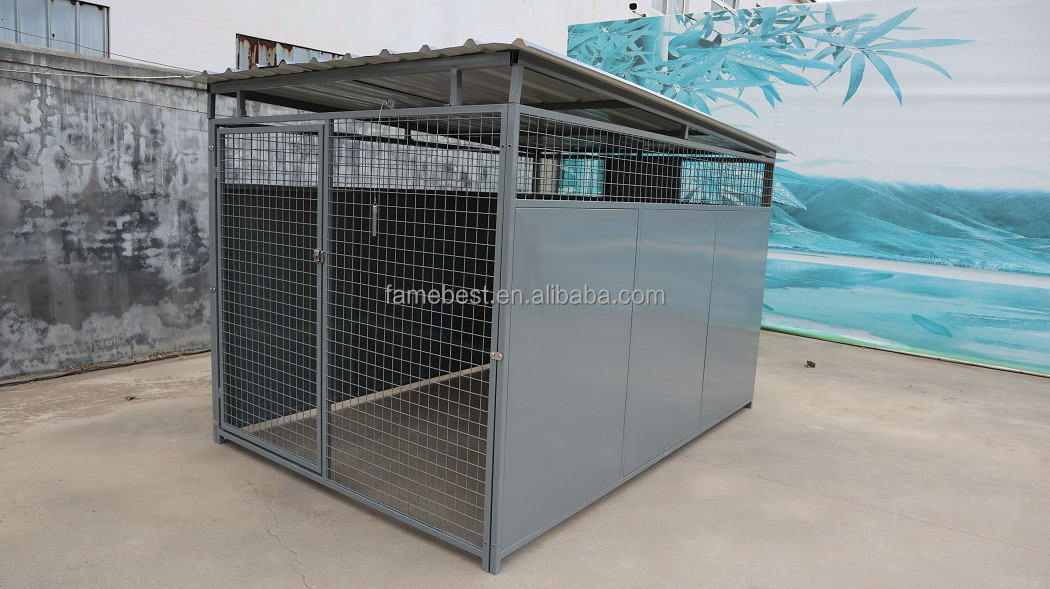 Large Dog Kennel Panels Dog Runs Pens in galvanized,Best heavy-duty option-Lucky Dog Galvanized Chain Link Kennel