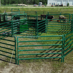 Powder coated horse corral panels used for sheep pen Black color horse corral panel