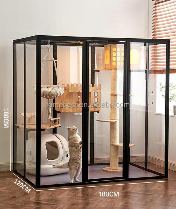 indoor cat catio cat house happy warm cat cage