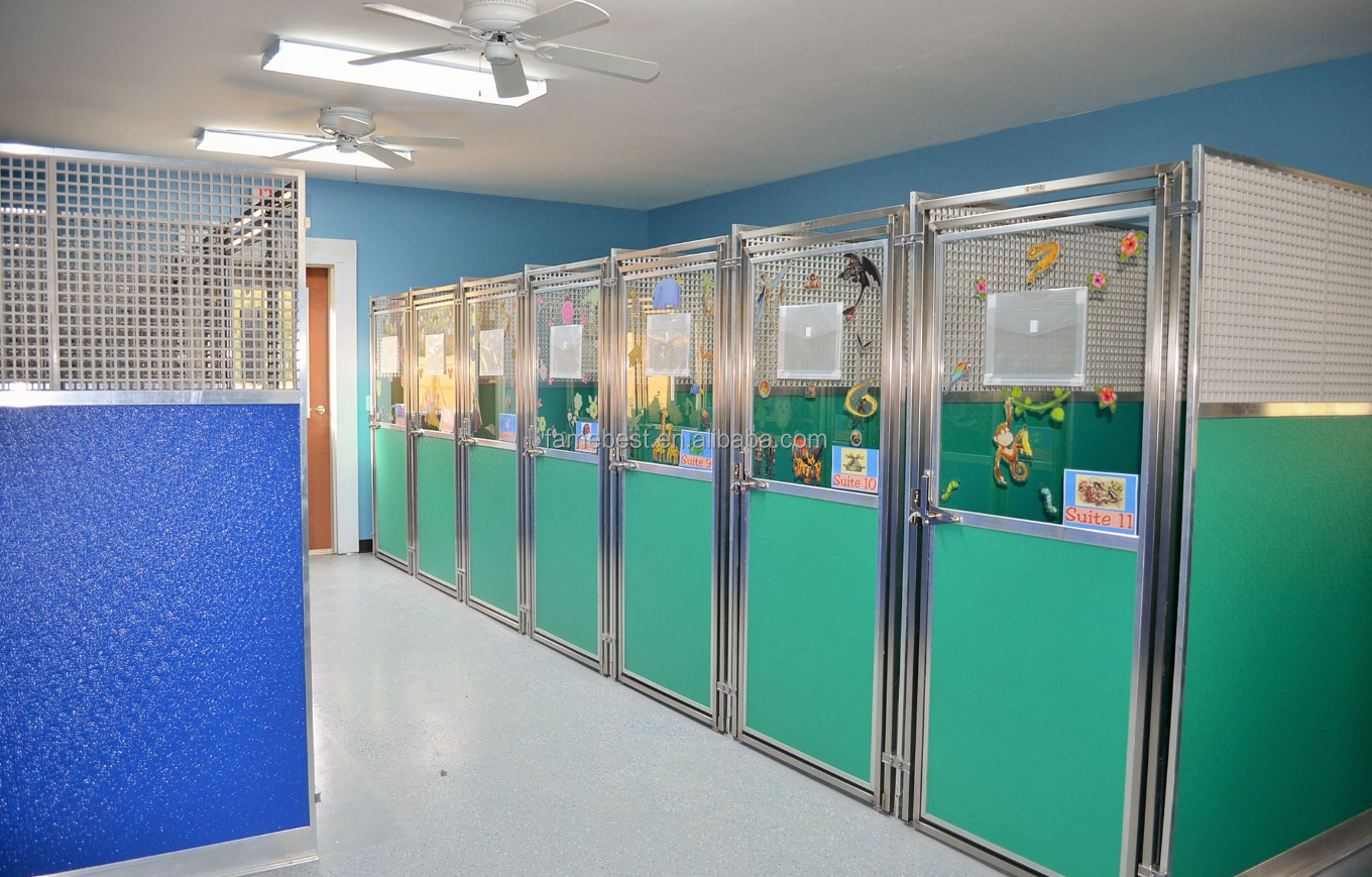 Inside Giant Stainless Steel Dog Kennels with Glass Door High Quality Animal Shelter