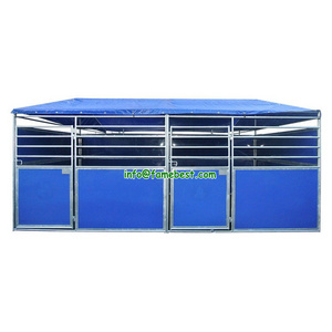 Galvanized Horse Stall Box with top cover roof