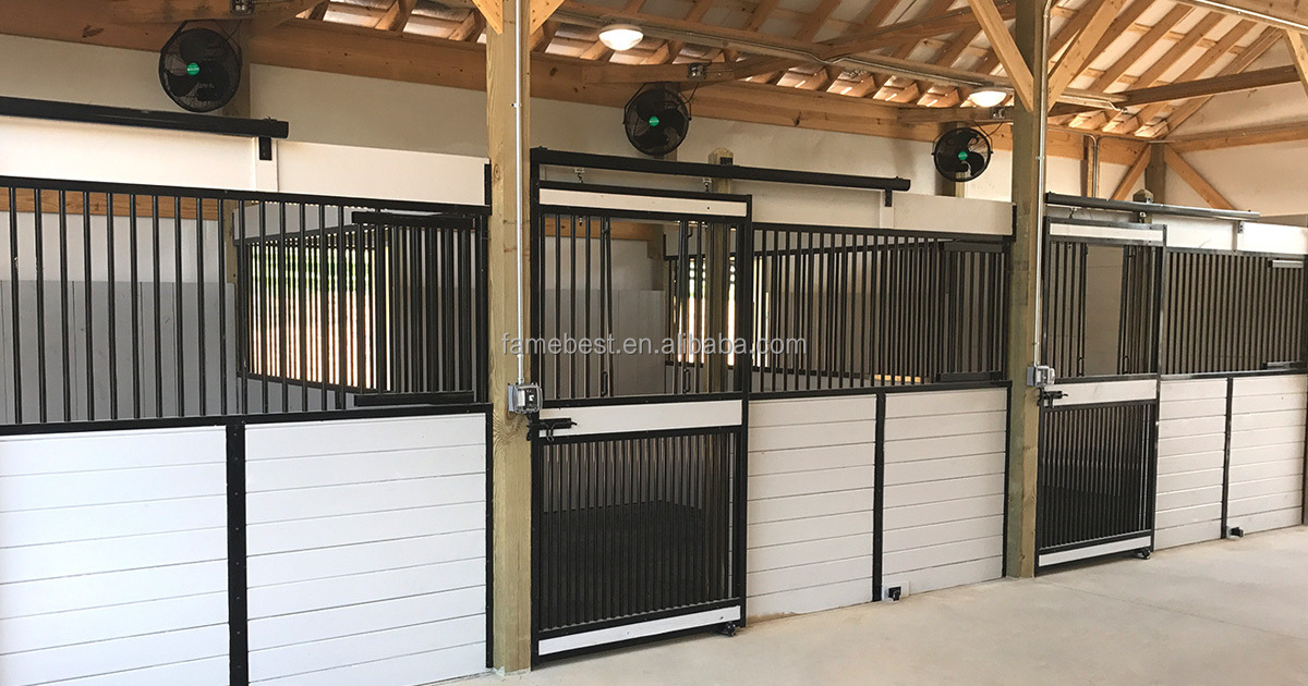 Hinged Door Horse Stalls sliding stall door Custom Horse Stalls Classic Equine Equipment