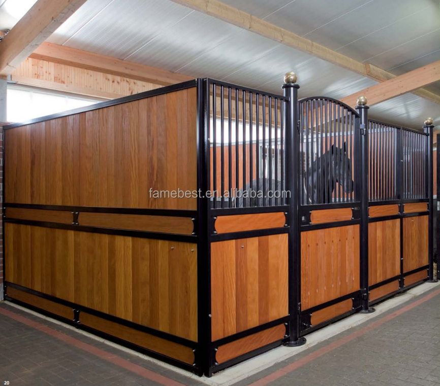 Strong Strength European Style Hot Dipped Galvanized Horse Stall With Feeder