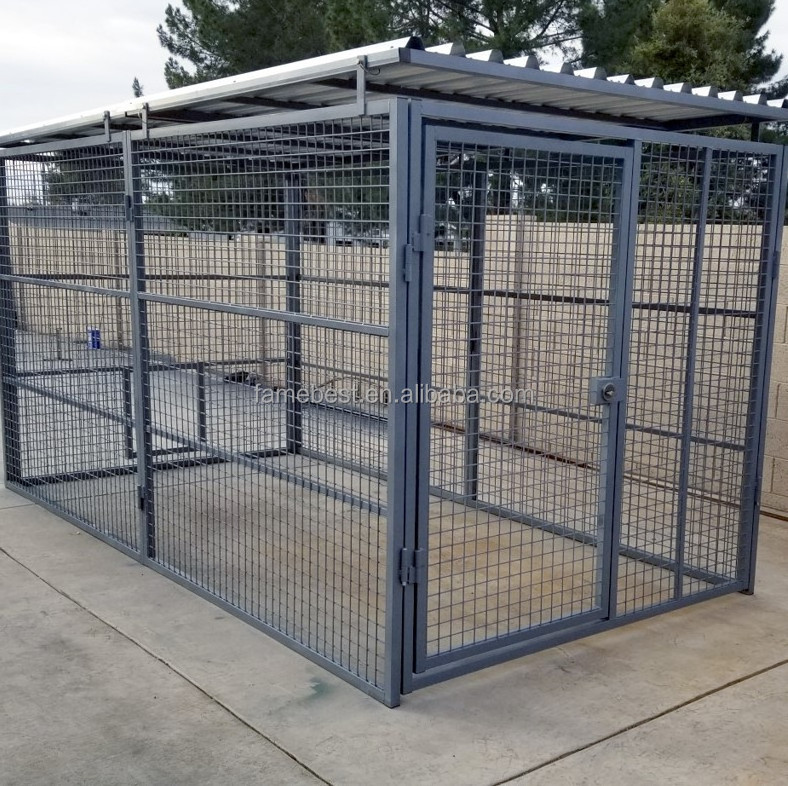 Large Dog Kennel Panels Dog Runs Pens in galvanized,Best heavy-duty option-Lucky Dog Galvanized Chain Link Kennel