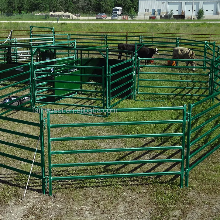 hot-dip galvanized cheap heavy duty 12 ft foot goat cattle horse round pen fence and livestock corral portable panels