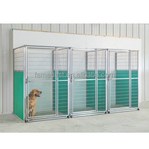 100% Stainless Steel Dog kennels Metal Welded  Inside-Outside Dog house large Animal Suites