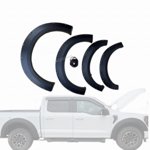 Matte Black Bolt Model Plastic Wheel Fender Guards Fender Arches for F150 2021 2022 up