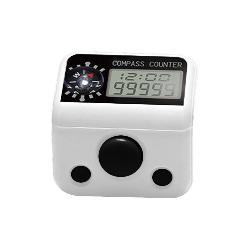 Finger Tally Counter with Compass Digital Electronic Tasbeeh Counters Lap Track Handheld Clicker Re-settable Counter