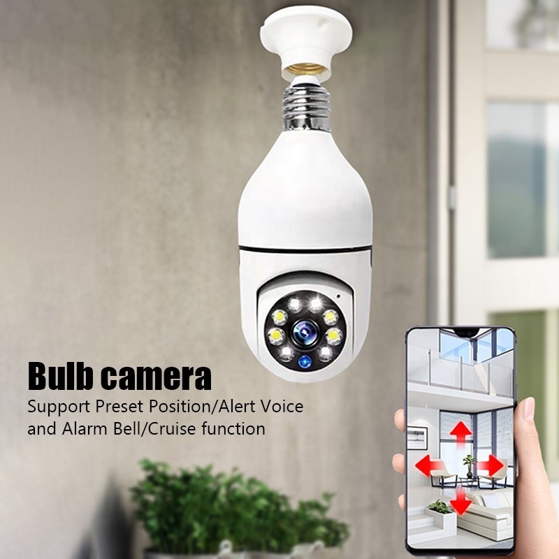 Factory Cheap High Quality Hot Sell A6 E27 Light Bulb Surveillance Camera HD Wifi Smart Camera Home Security Wireless Camera