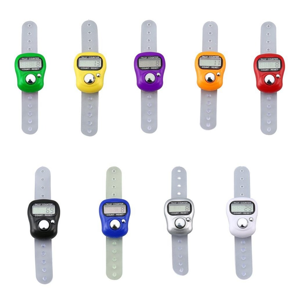 Creative Stitch Marker Row Counter LCD Electronic Digit Finger Ring Digital Tally Counter Clicker Timer Knitting Row Counter