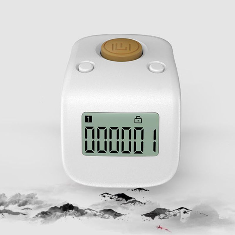 Digital LCD Finger Ring Tally Counter Mini Rechargeable 6Digit Buddha beads Prayer Counter Clicker