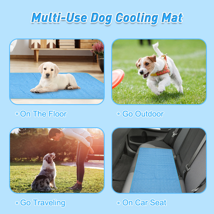 Famicheer Comfortable Dog Bed Cooling Mat Cooling Nest Summer Cooling Pet Supplies Water Opp Bag Solid Accept Custom Designs