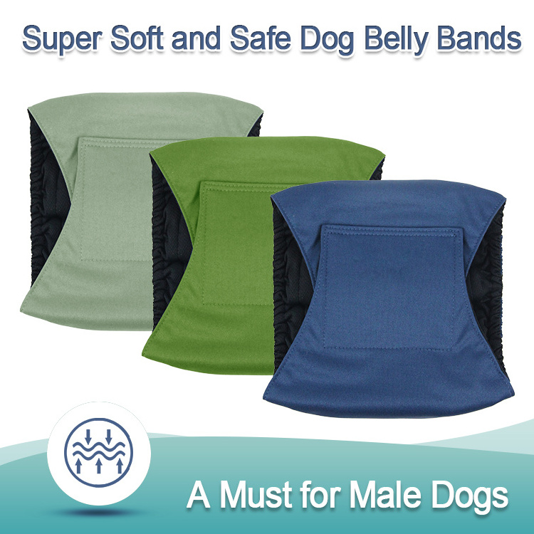 Famicheer reusable washable dog belly bands pet doggie diaper wraps for small medium large male dogs