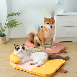 Pet Bed Cat Dog Summer Ice Pad Nest Accessories Washable Dog Beds Colourful Soft Cool Feeling Sofa