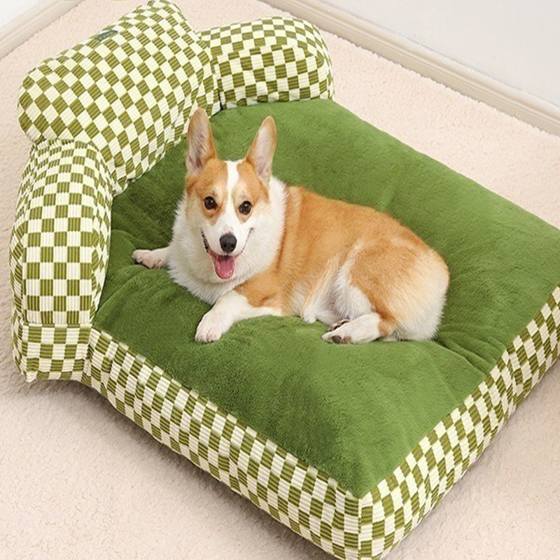 Washable Dog Colorful Soft Warm Pet Bed Wholesale Oem Available Custom Logo Foldable Luxury Sofa Large  Cat Bed Pet Dog Bed