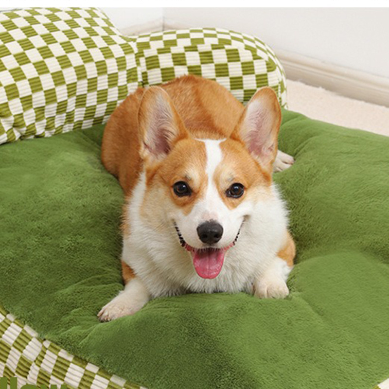 Washable Dog Colorful Soft Warm Pet Bed Wholesale Oem Available Custom Logo Foldable Luxury Sofa Large  Cat Bed Pet Dog Bed