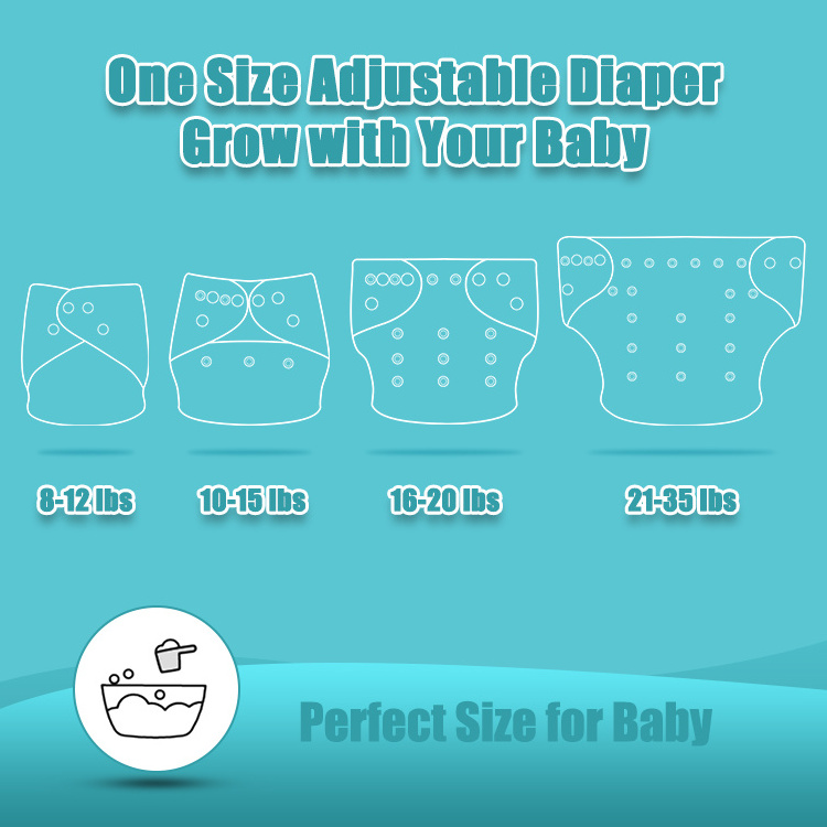 Famicheer New Baby Cloth Diapers Inserts Ecological Washable Reusable Nappies Diaper in Bale Peru Cotton Polyester Fashionable