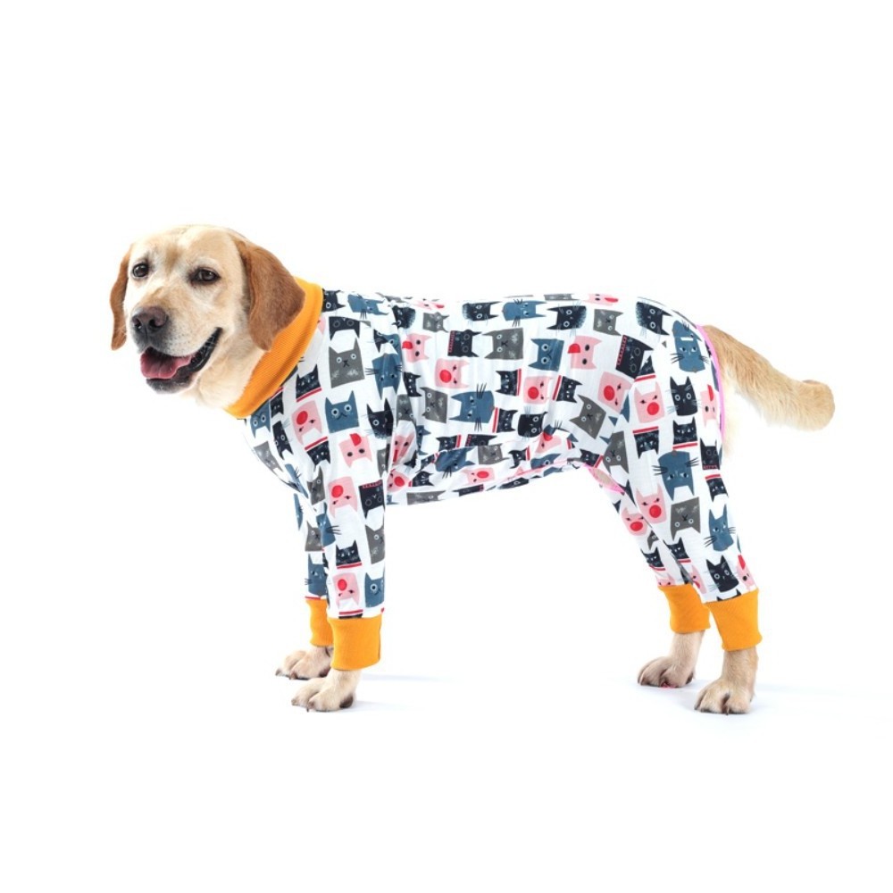 Dog Luxury Logo Pajamas Set 5xl Bamboo Dog Outfits Pet Clothes Premium Dog Shirts and Pajamas Cotton Opp Plastic Bag Modern