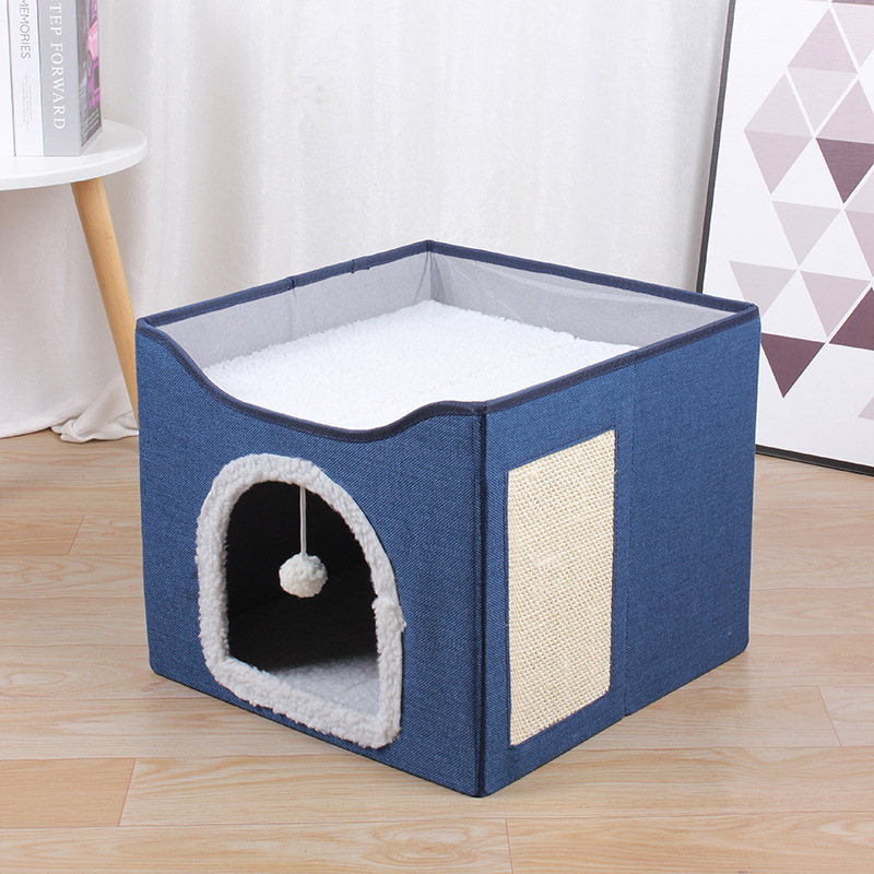 other pet cages & houses product Foldable storage stool in the cat den dog cages houses