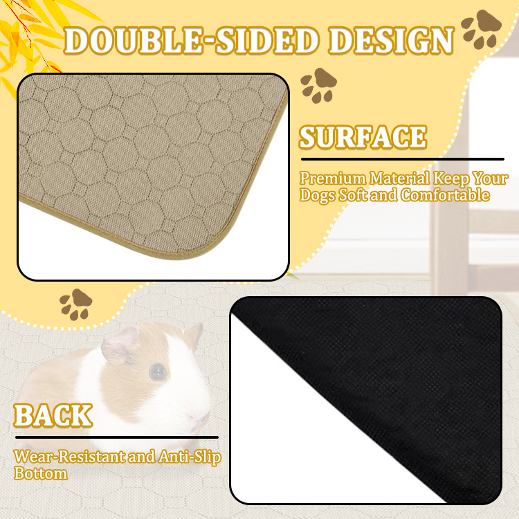 Famicheer hot sale soft fleece guinea pig pee pad waterproof puppy mat liners for guinea pig rabbits