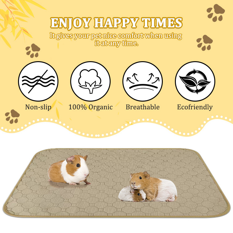 Famicheer hot sale soft fleece guinea pig pee pad waterproof puppy mat liners for guinea pig rabbits