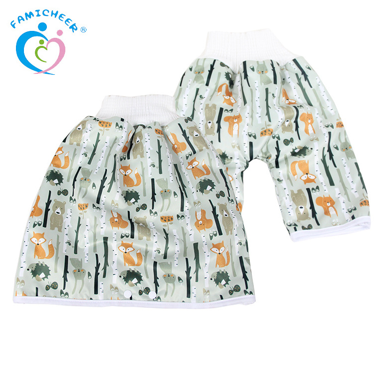 Cotton Training Pants For Infant Baby Boy Girl Sleeping Bed Clothes Adult Diaper Pant Waterproof Cloth Nappy Diaper Urine Skirts