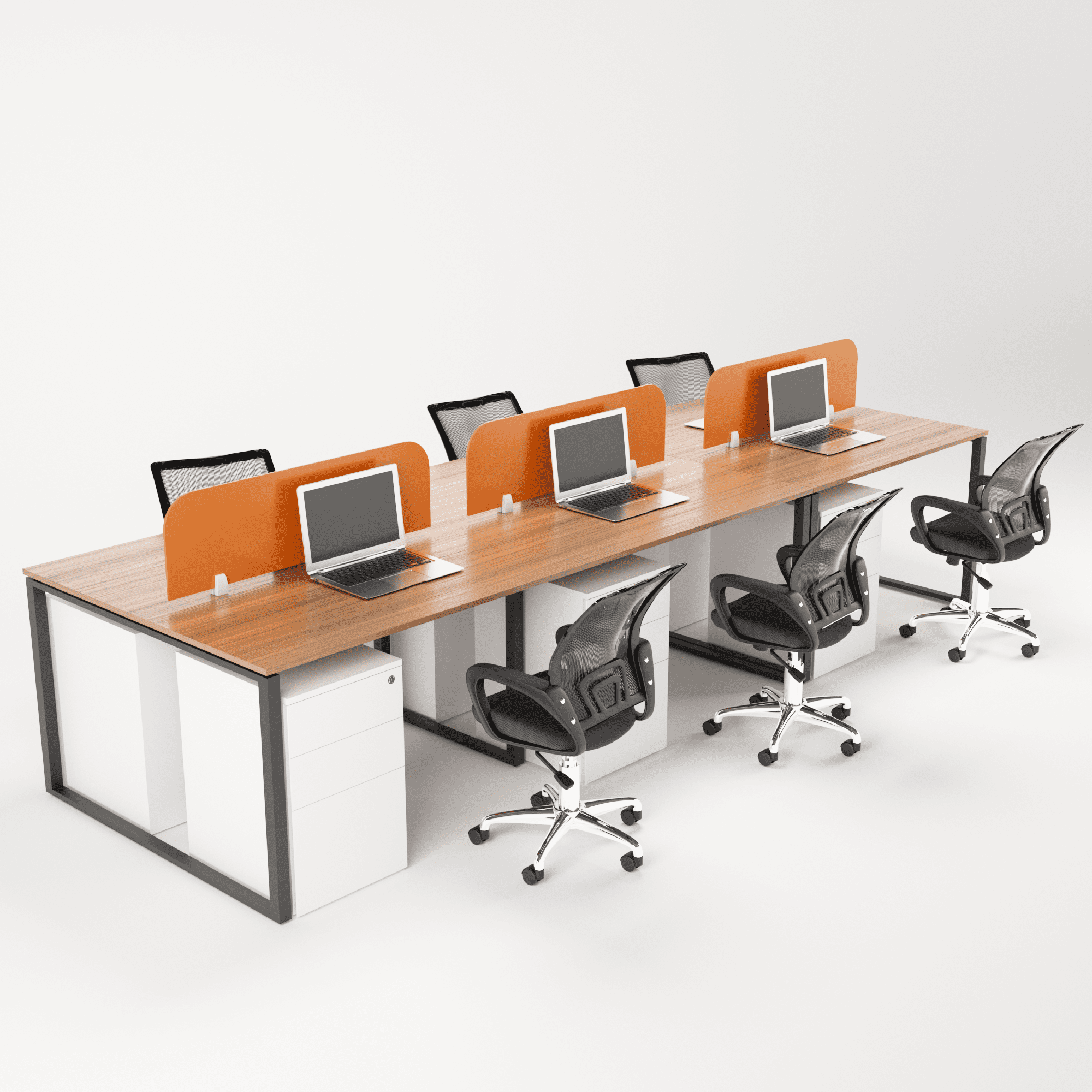 New Arrival 2,4m - 6m Customized Office Table For Meeting Conference Wood Powder Coated Leg