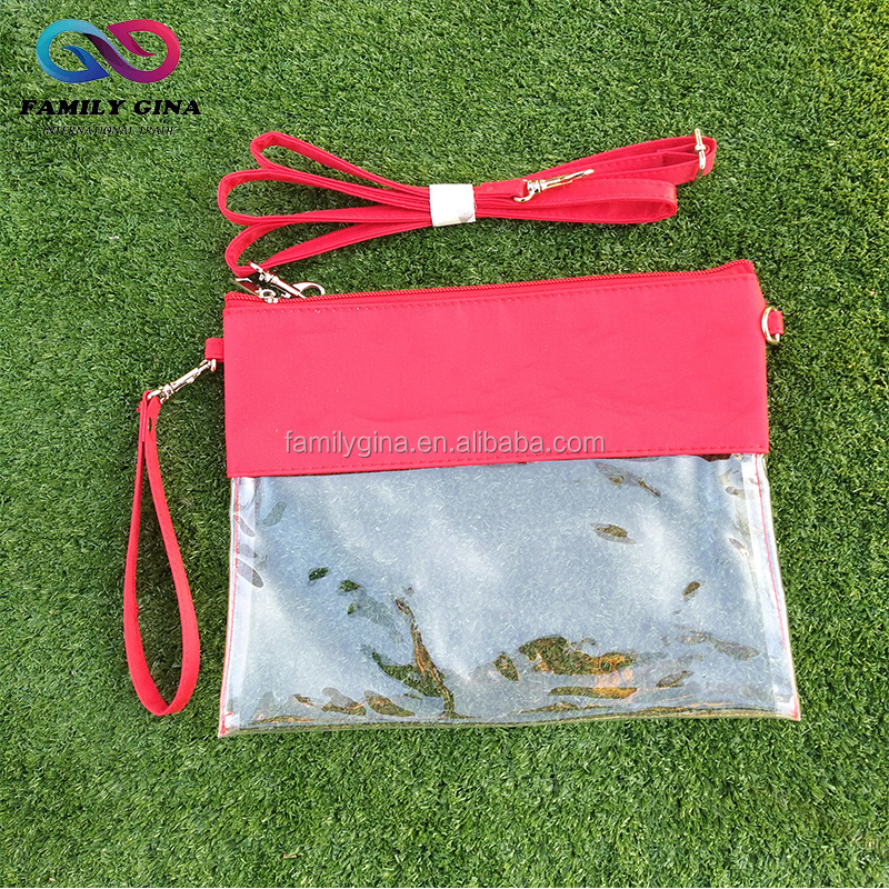 Wholesale PVC Waterproof Monogrammed Clear Stadium Bag