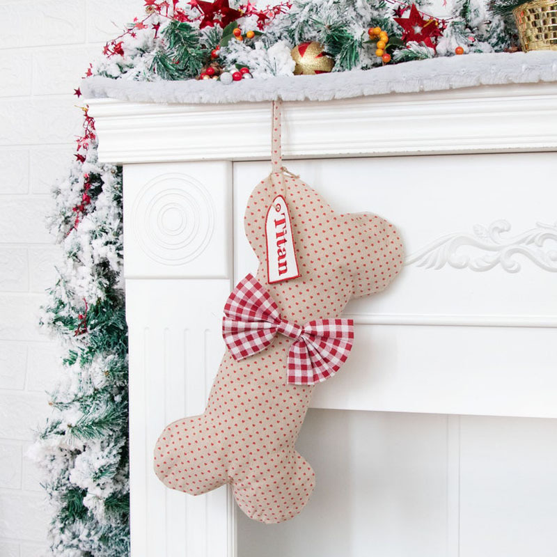 Wholesale Custom Christmas Stocking Holder Pet Cotton Christmas Stocking 2023