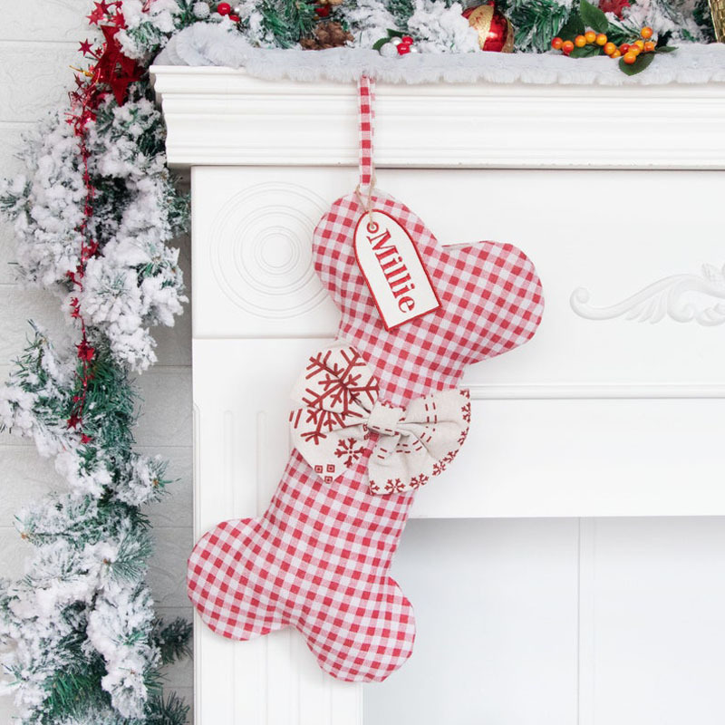 Wholesale Custom Christmas Stocking Holder Pet Cotton Christmas Stocking 2023