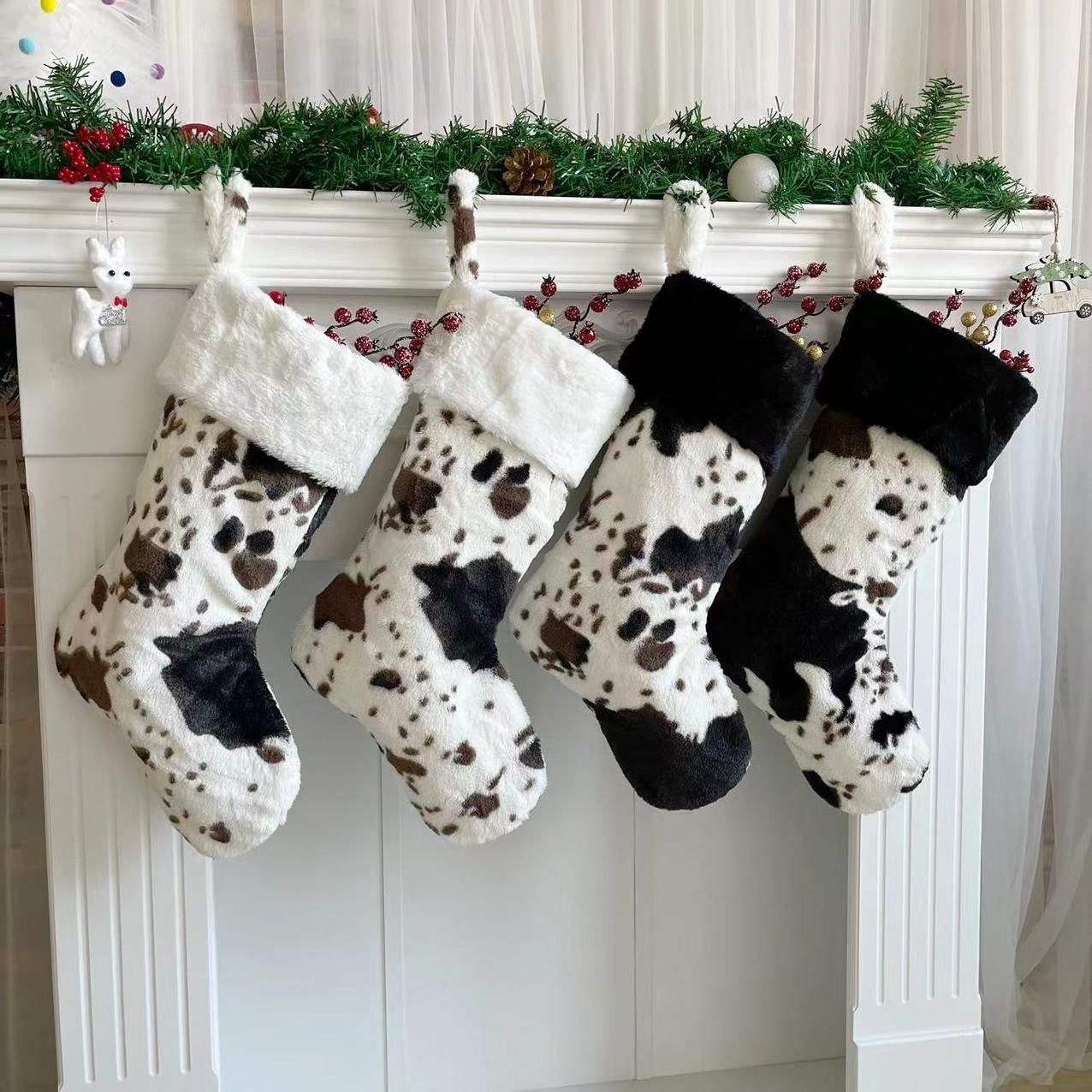 animal christmas stocking party christmas stocking farmhouse christmas stocking