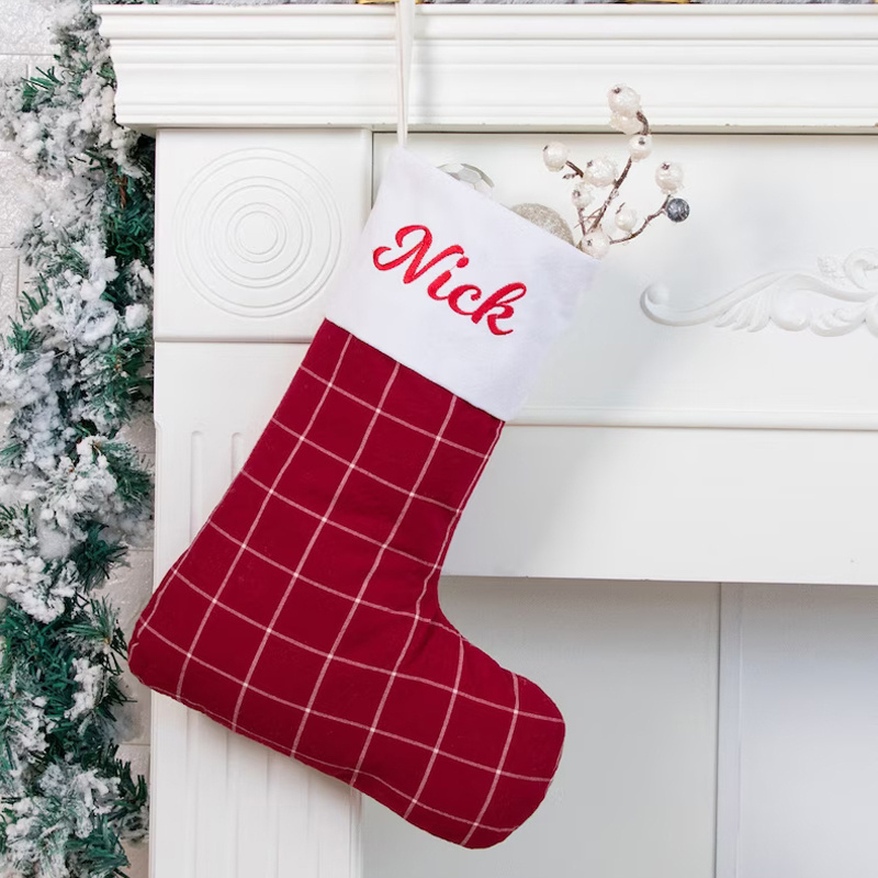 Wholesale Christmas Stockings For Sublimation Cotton Christmas Stocking Holder Stand