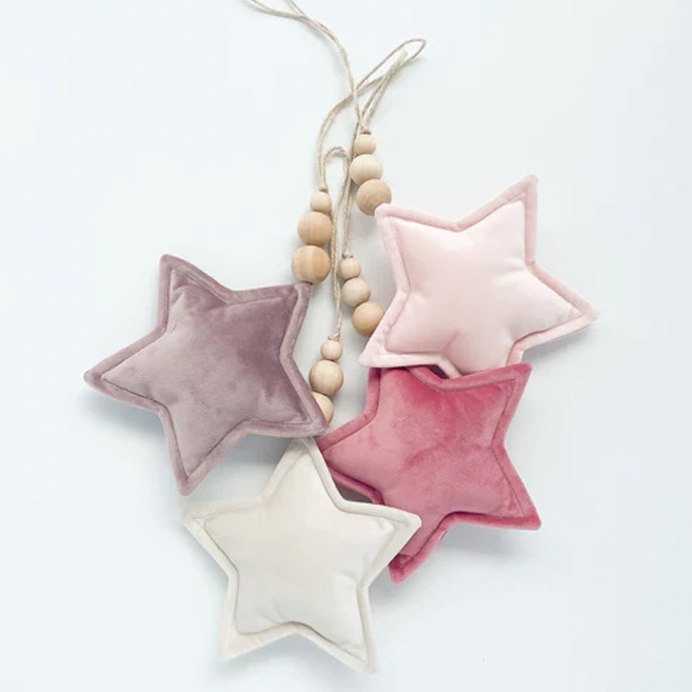 Personalized Christmas Tree Ornaments Home Decor Sublimation Hanging Velvet Star Christmas Decoration