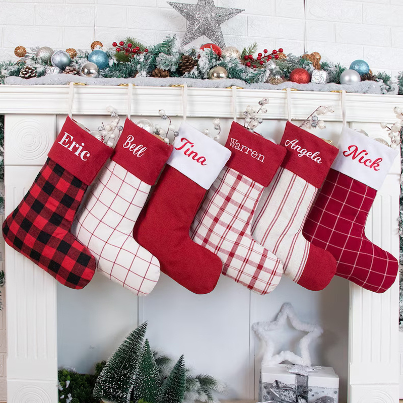 Wholesale Christmas Stockings For Sublimation Cotton Christmas Stocking Holder Stand