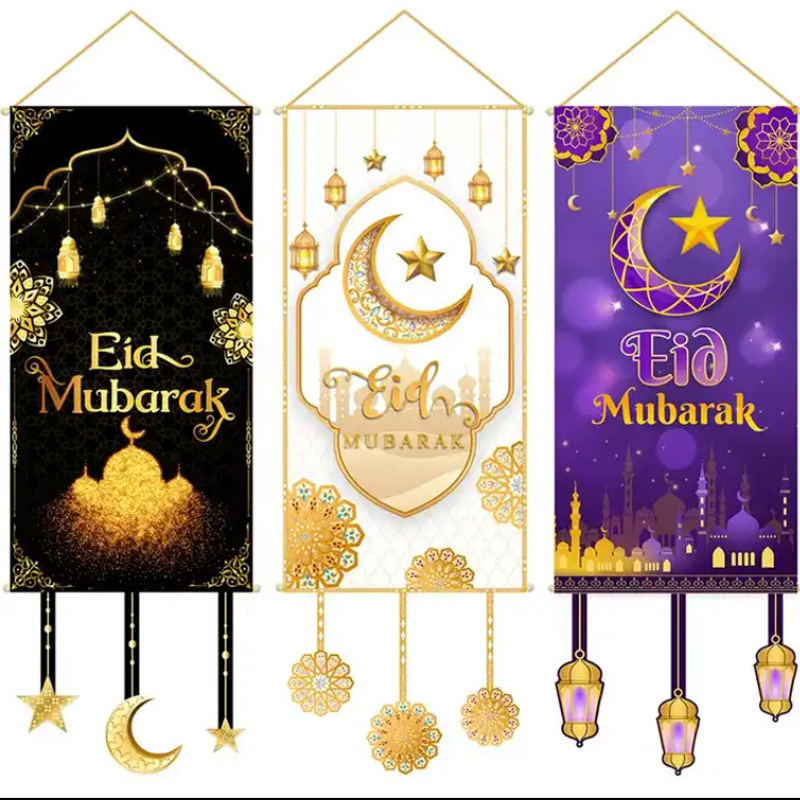 2024 Ramadan Kareem Product For Door Wall Decoration Ramadan Polyester Ramadan Gift