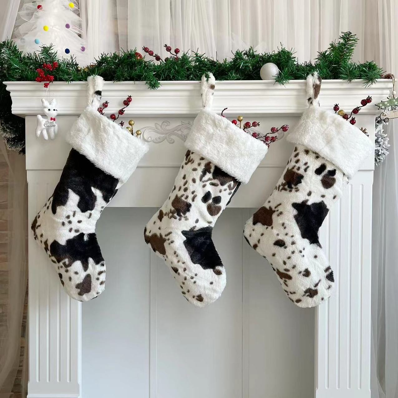 animal christmas stocking party christmas stocking farmhouse christmas stocking