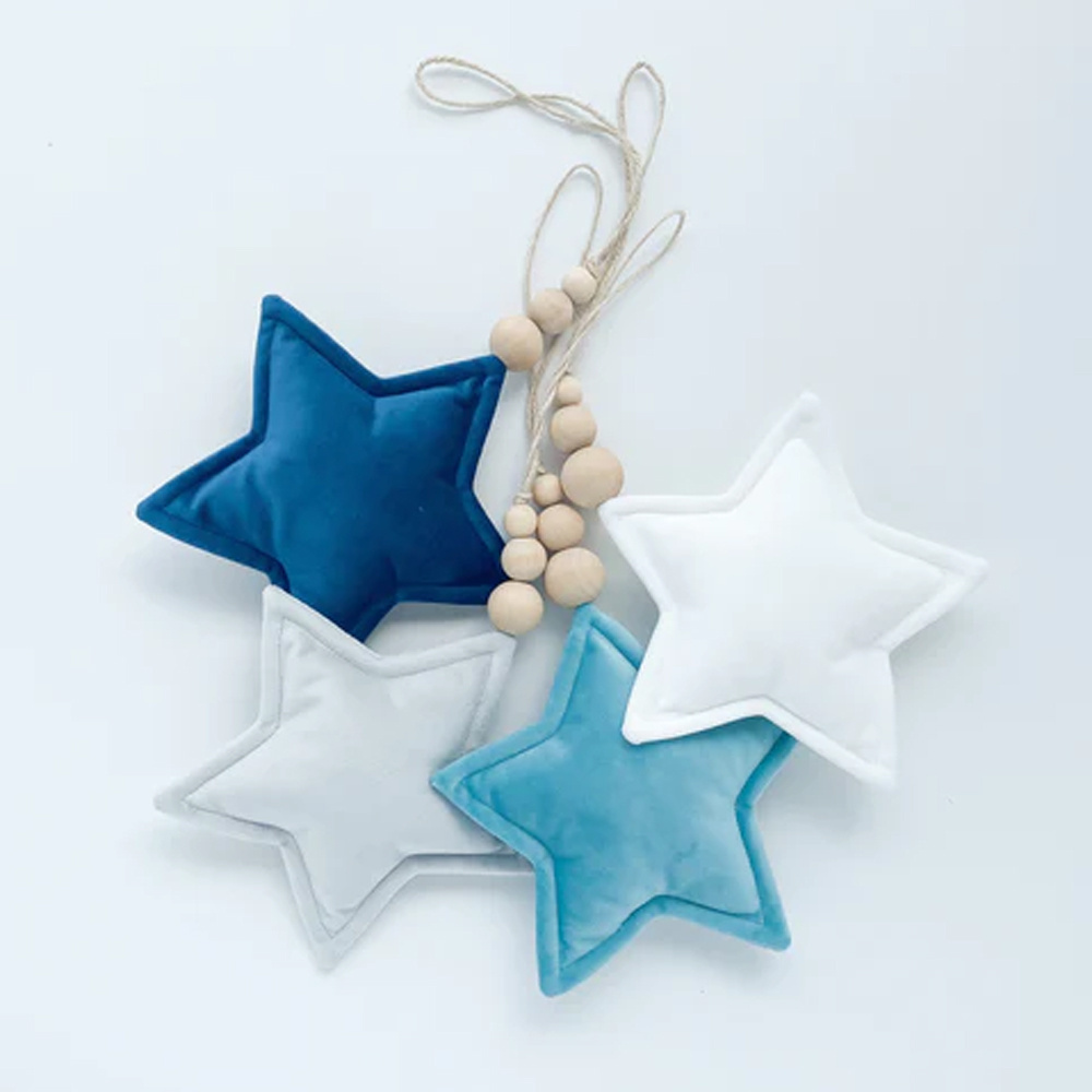 Personalized Christmas Tree Ornaments Home Decor Sublimation Hanging Velvet Star Christmas Decoration