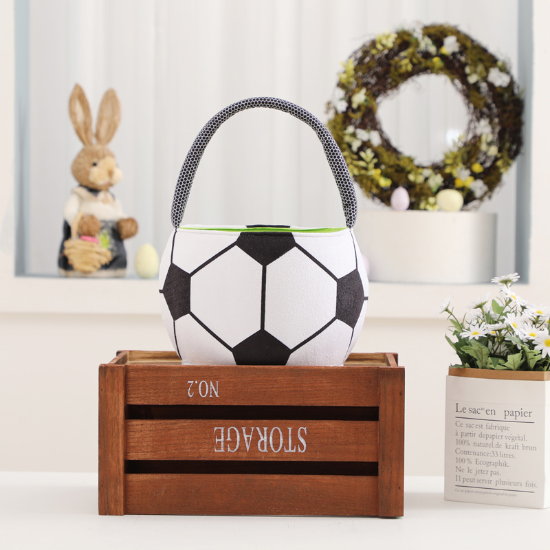 Personalized Custom Kids Candy Bucket Egg Soft Fabric Storage Bag Sport Easter Baskets