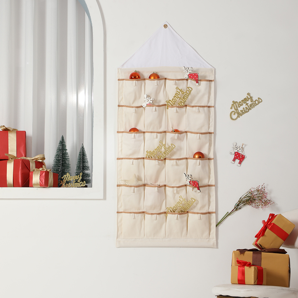 RTS Personalized Hanging Organiser Countdown Canvas Polyester Blank Sublimation Christmas Advent Calendar