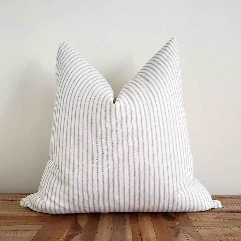 Decorative Cushion Covers Wholesale Modern Luxury Cotton Stripe Customized Pillow Case