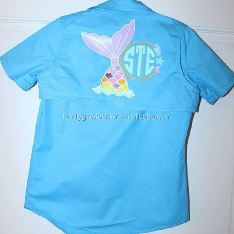 Toddler T Shirt Fishing Wear Wholesale Monogram Short Sleeves Customized Kids Fishing Shirt