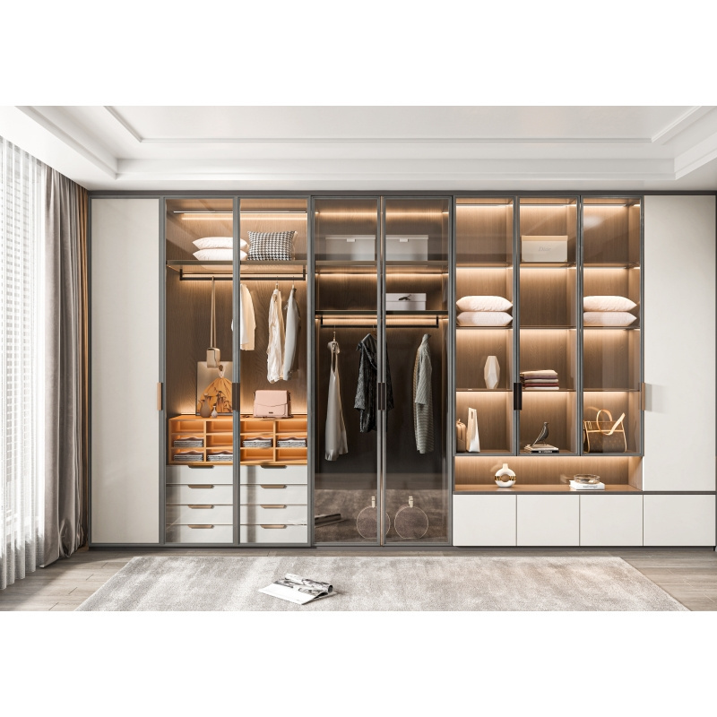 Custom Luxury Hotel Wardrobe With French Style White Wood Closet Bedroom European Wardrobe Cabinet