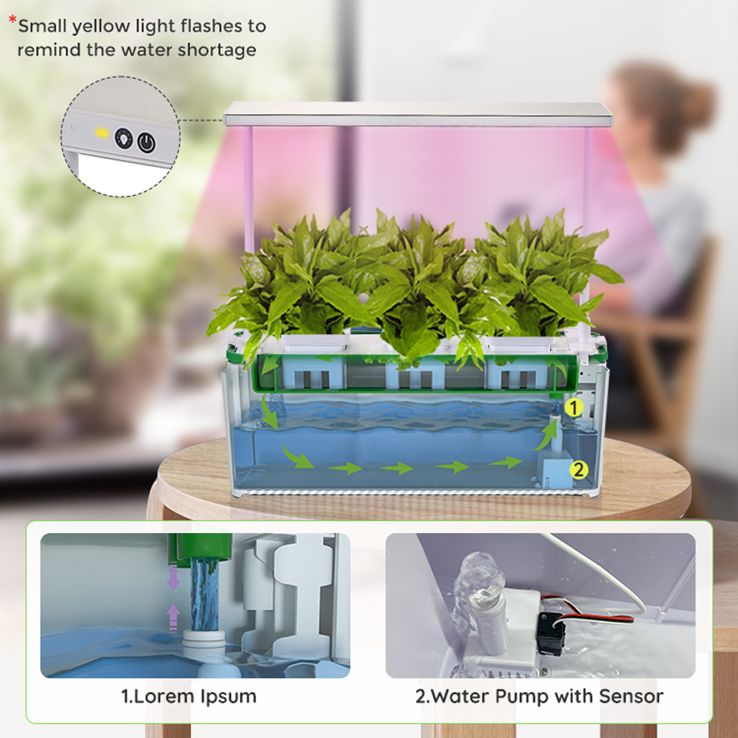 Tower Hydroponic system aeroponics tower garden Pepper indoor farming aeroponics system garden tower vertical with lights