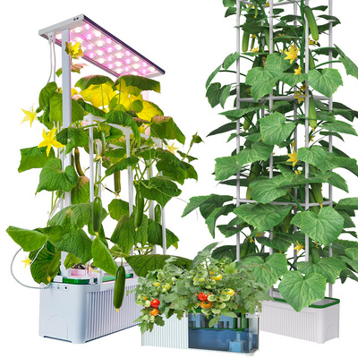 Tower Hydroponic system aeroponics tower garden Pepper indoor farming aeroponics system garden tower vertical with lights