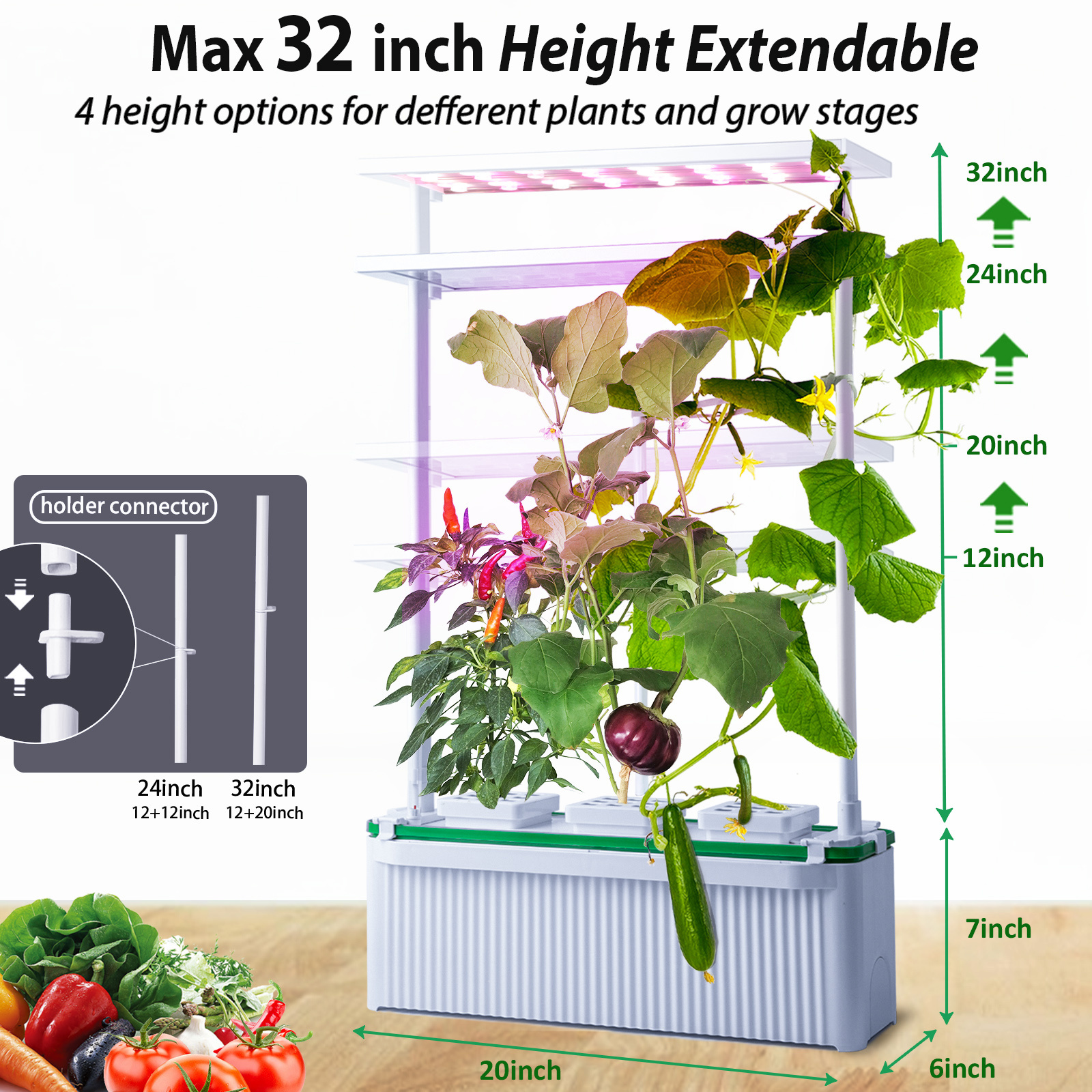 Tower Hydroponic system aeroponics tower garden Pepper indoor farming aeroponics system garden tower vertical with lights