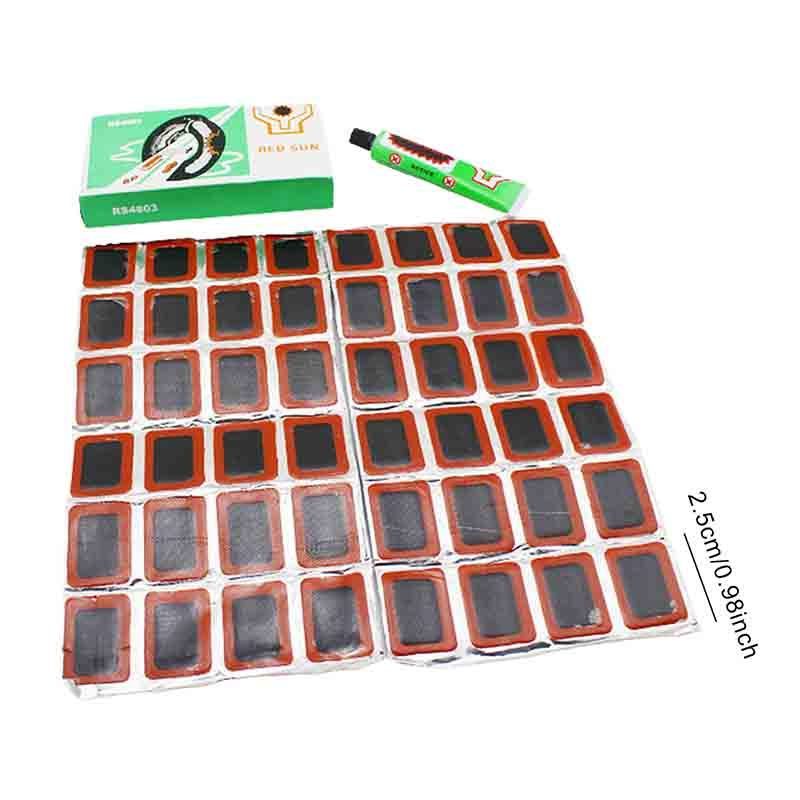 48Pcs Rubber Bicycle Tire Repair Patch 25mm Bike Repair Tools Cycling MTB Motor Tyre Inner Tube Puncture Professional Kits