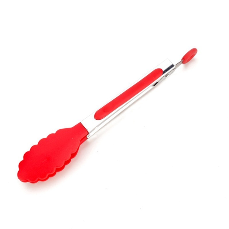 Stainless steel Silicone Kitchen Tongs BBQ Clip Salad Bread Cooking Food Serving Tongs Restaurant Food Folder Kitchen Tools