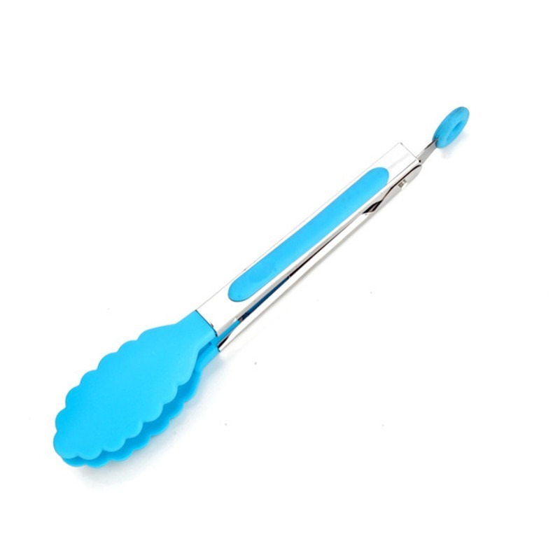 Stainless steel Silicone Kitchen Tongs BBQ Clip Salad Bread Cooking Food Serving Tongs Restaurant Food Folder Kitchen Tools